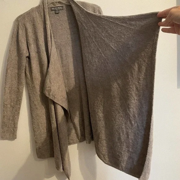 Barefoot Dreams Size S M Calypso Wrap Drape Cardigan Mineral Bamboo Chic… - Picture 5 of 9